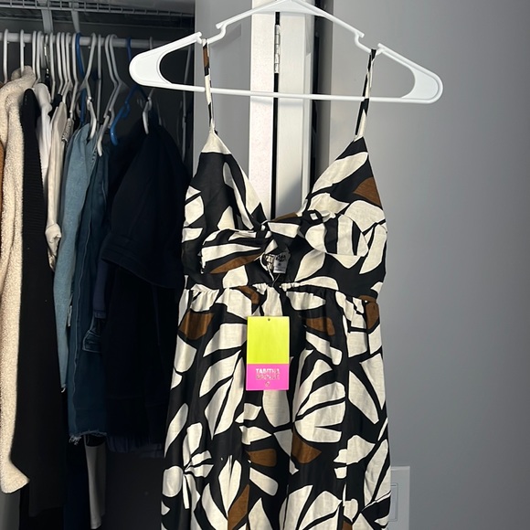 Tabitha Brown x Target Black & Brown Pattern Dress, NWT - Picture 4 of 10